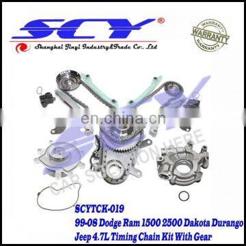 99-08 For Dodge Ram 1500 2500 Dakota Durango Jeep 4.7L Timing Chain Kit With Gear