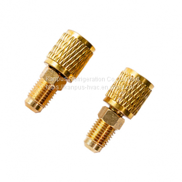 R410 refrigerant brass switch connector with brass cap (brass fitting)