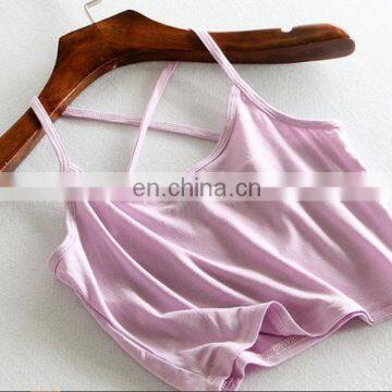 Close Out One Dollar Summer Custom Logo Modal Sleeveless Black for Girls Spaghetti Basic Crop Top photo-4