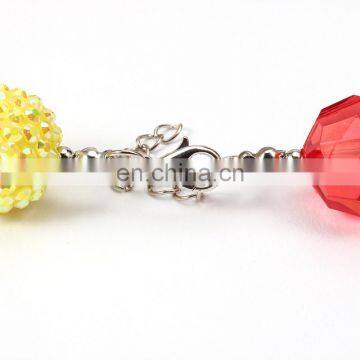 Baby Girl Necklace + Headband 2pcs Set Halloween Thanksgiving Candy Color Kids Bubble Beads Set Gift photo-5