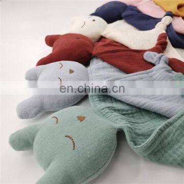 Sleep Bear Muslin Organic Cotton Baby Comforter Blanket Baby Toy photo-2