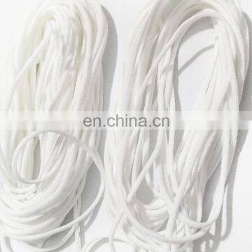 Custom Nylon Solid Color White Black Rubber Band 1/4 Inch 3MM 4MM 5MM Adjustable Round Elastic Bands for Sewing