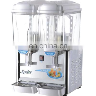 Stainless Steel Cold Beverage Drink 2 Tank Cool Juice Dispenser For Sale