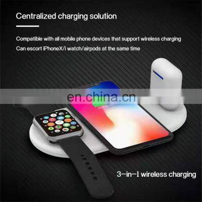 qi Wireless Charger Car Universal Fast Sucker Watch Mobile Phone Headset 3 in 1 Custom Original Desktop Wireless Charger photo-3