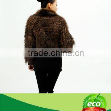 Newest Style Warm Red Pretty Elegent Women Real Raccoon Dog Fur Vest On Sale