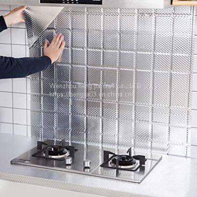 Kitchen Oil-Proof Sticker Wallpaper, Kitchen Self-Adhesive Kitchen Aluminum Foil Sticker, Kitchen Backsplash Sticker photo-3