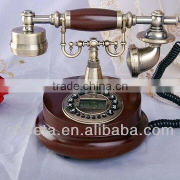 wooden telephone home appliance