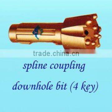 spline coupling downhole bit