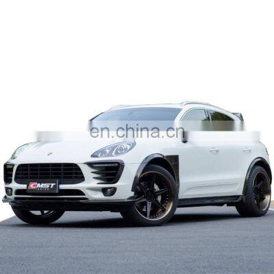 Carbon fiber Body kit for Porsche macan front spoiler rear diffuser  wide flare and side skirts for Porsche macan  facelift