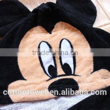 Children's cotton chenille Fleecy Hooded Bear/Panda Kids Animal Hooded Boys Girls Bath Robe