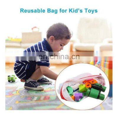 1Pcs/3Pcs/5Pcs Portable Storage Reusable Mesh Product Canvas Shopping Bag Washable Eco Friendly Clothes Shopping Bag photo-5
