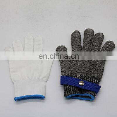In Stock Stainless Steel Gloves Cut Resistant Steel Wire Mesh Working Knuckle Butcher Gloves
