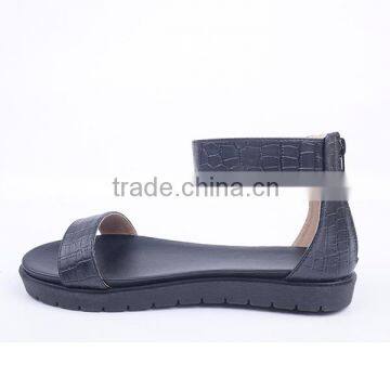 Happy Feet Low Price Wholesale Ladies Platform Zipper up Annulus Ankle Sandals photo-4