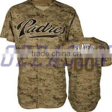 Hot Sale Dri Fit Camo Softball/baseball t Shirt Jersey for Sport Match Game Wholesale