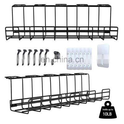 Cable Organize Folding Home Office Computer Metal Power Strip Holders Cord Organize Wire Racks Under Desk Cable Management Tray