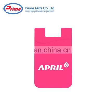 Logo Printing Silicone Phone Case Wallet Card Holder With Double Pockets photo-5