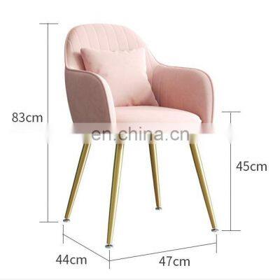 Living Room Furniture Wholesale Hot Selling Cheap Modern Soft Mat Dining Chair With Gold Plated Leg and Velvet Seat photo-2