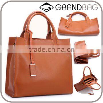 Guangzhou Market High Quality Designer Brand Genuine Nappa Pattern Leather Woman Handbag Shoulder Bags for Lady