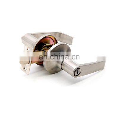 American Style Secure Brass Tubular Lever Handle Door Lock photo-2