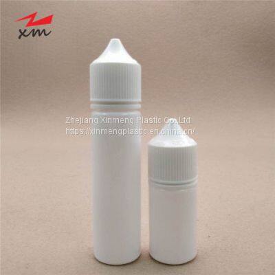 full white bottle 30ml 60ml childproof squeeze E-liquid bottle plastic pet e-juice vape oil dropper bottle