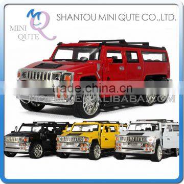 Mini Qute 1:32 kid Hummer Die Cast pull back alloy music luxury racing vehicle model car electronic educational toy NO.MQ 8484E