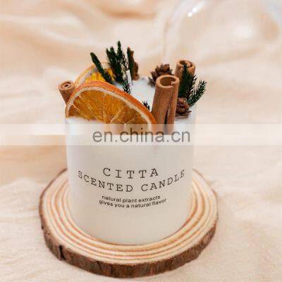 Dried Flower Home Decor Aromatherapy Gift Pillar Soy Wax Bulk Luxury Scented Candles
