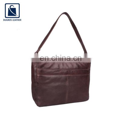 Silver Antique Fitting Vintage Style Top Grade Quality Hot Selling Genuine Leather Women Sling Bag at Reasonable Price