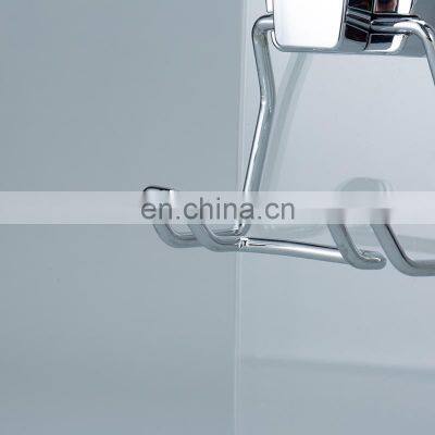 Powerful Vacuum Suction Cup Double Hooks Holder for Towel Robe and Loofah-Steel Double Hook for Bathroom and Kitchen Chrome photo-5