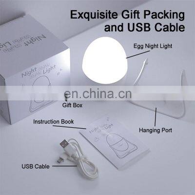 Portable Cute Egg Movable Shape Rest Bedroom Kids Livingroom Indoor Led Baby Night Light With Dismountable Support photo-4