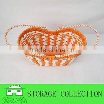Handmade Colorful Paper Rope Gift Basket With Handle photo-3