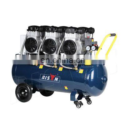 Bison China 8 Bar 100liter Tank Quite Piston Oil Free Compressor Air Compressor