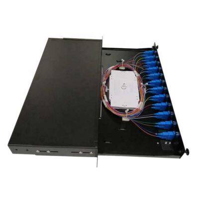 19inch ODF 24 sc Adatpers Sliding Patch Panel 12fibers 19'' ODF Rackmount Sliding Panel photo-2