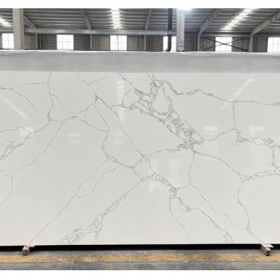 Code：6729，Calacatta artificial stone quartz slab kitchen countertops