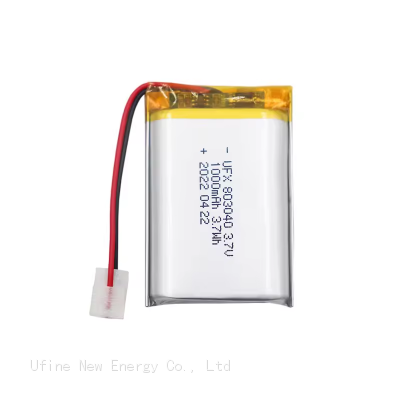 Professional Customize UFX 803040 1000mAh 3.7V small Rechargeable battery for Eye Massager Wearable Digitals