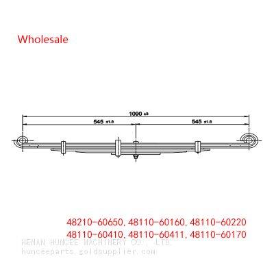 48210-60650, 48110-60160, 48110-60220, 48110- 60410, 48110-60411, 48110-60170, 48210-60410, 48210-60380 For Front Axle Spring Toyota Light Duty Vehicl Wholesale photo-2