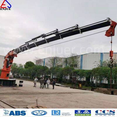 Factory Wholesale 8 Ton Hydraulic Folding Arm Marine Crane CE Certification Ship Knuckle Boom Marine Deck Crane photo-2