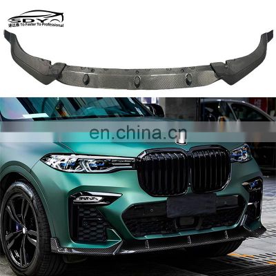 G07 M Sport Utility 4-Door Deluxe X7 High quality carbon fiber Front bumper lip Spoiler for BMW G07 X7 2019-2021