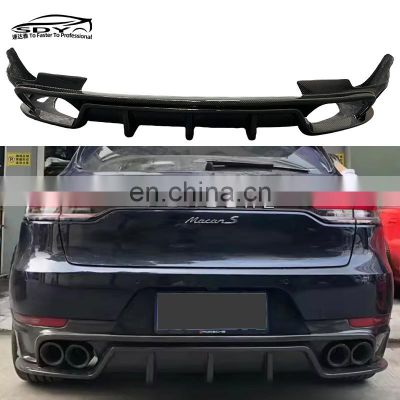 MACAN High Quality Replacement Carbon Fiber Rear Diffuser Rear Bumper Lip For Porsche MACAN 2017-2021