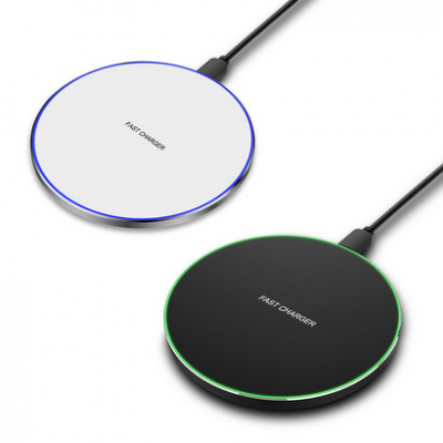 Round luminous LOGO wireless charger standard 15W fast charging wireless charging round