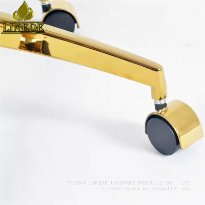 Gold Plated Aluminum Alloy Desk Chair Base Executive Chair Feet photo-5