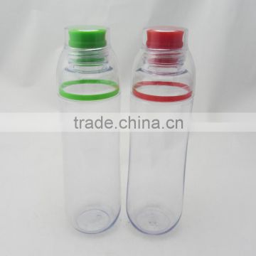 BPA Free colorful transparent Plastic water bottle/sport water bottle