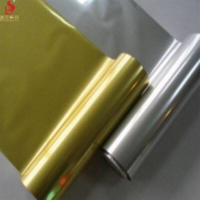 12mic VMPET Gold  lamination film coating EVA GLUE for paper board