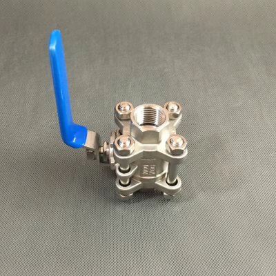 ANSI Full Size Stainless Steel SS 304/316 CF8M Ball Valve Handle 1000 WOG NPT Threaded 3 Way Ball Valve photo-3