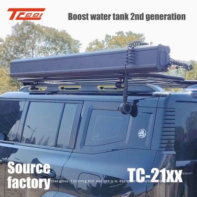 Outdoor Camping Pressurized Water Tank 18L26L36L Thickened 4mm Aluminum Alloy Water Storage Tank, Universal for Car Roof Platform photo-3