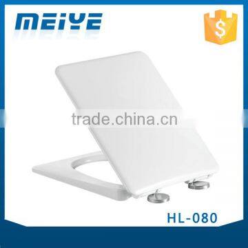 HL-080 MEIYE PP 455*355*62mm Rectangle Soft-closing Toilet Seat Cover Ramp Down Toilet Lid