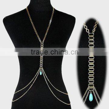 Women Shine Beach Party Body Chain Necklace Harness Necklace