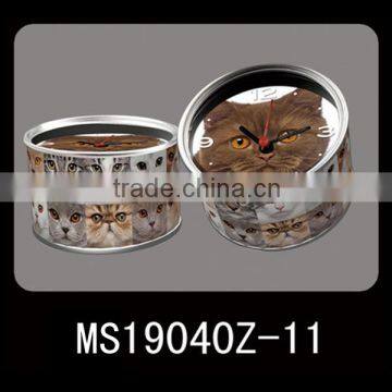 Zoo Collection,persian Cat Can Clock , Cute Animal Can Clock