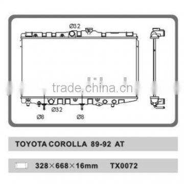 auto radiator for TOYOTA COROLLA 89-92 AT