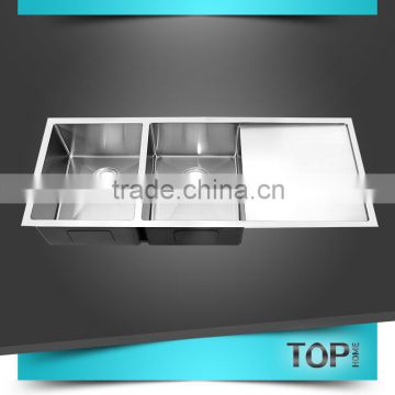 10mm Radius Design kitchen sink with drain board