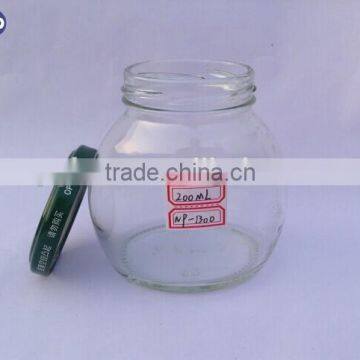 transparent glass pickle jars with twist off cap